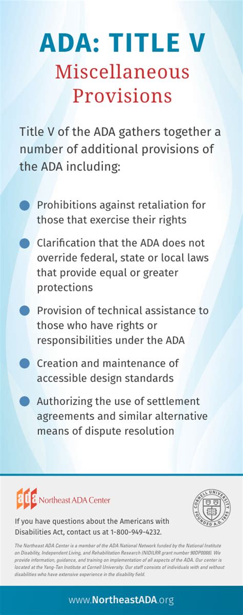 Infographic Ada Title V Miscellaneous Provisions The Northeast