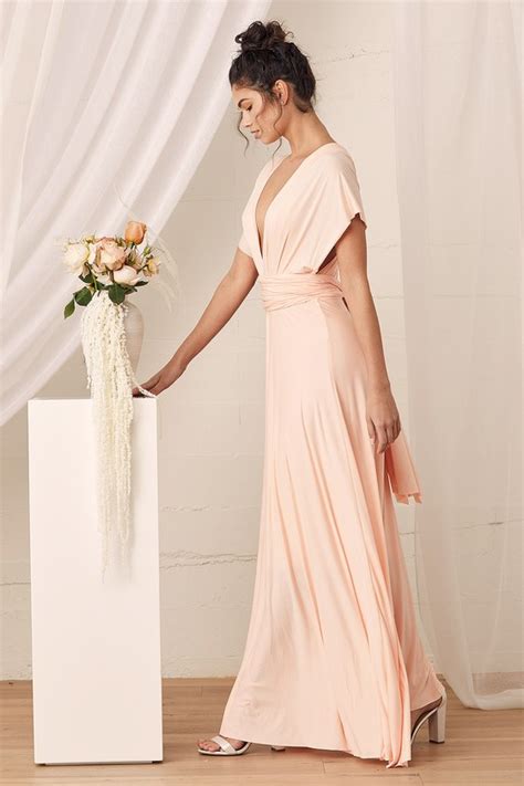 Blush Bridesmaid Dress Convertible Dress Infinity Dress Lulus