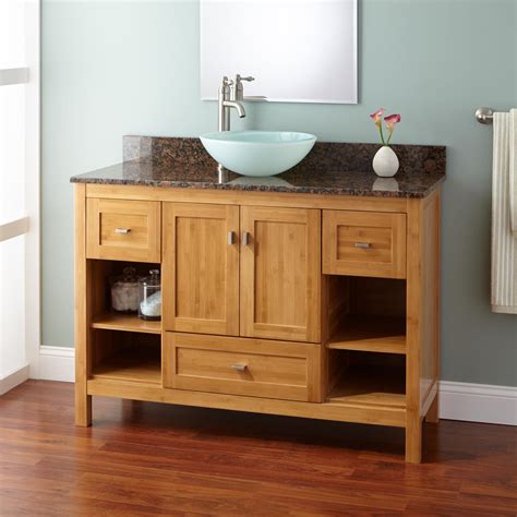 So, if you want to get the great wallpaper about narrow depth bathroom sink, just click save button to save this image to your. 48" Narrow Depth Alcott Bamboo Vessel Sink Vanity ...