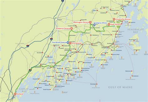 Map Of Midcoast Maine