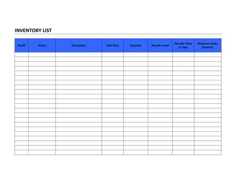 Inventory Counting Sheet Example Templates At