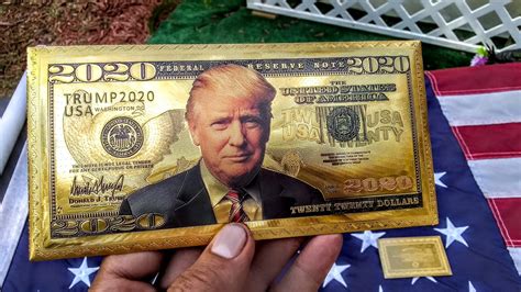 Back In Stock 10 Pc Authentic 24k Gold Commemorative Trump Federal Reserve Bill Series