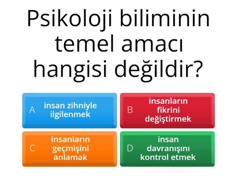 Psikoloji Test Quiz