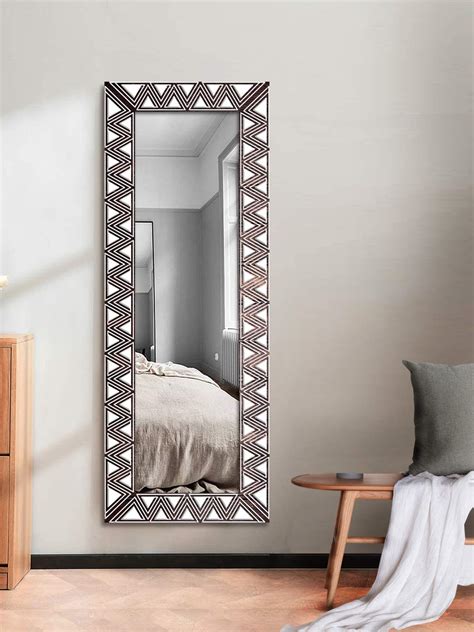 Buy 999store Printed Bedroom Mirrors Full Wall Mirrors Zigzag Pattren