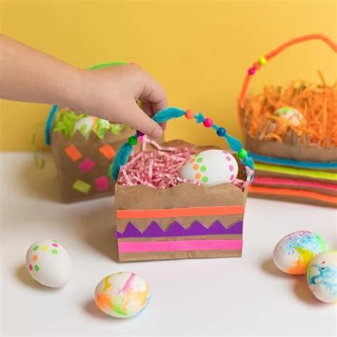 Make Your Own Paper Bag Easter Baskets in 2021 | Easter baskets to make