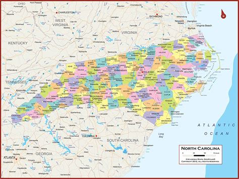 State Map Of North Carolina Map Of Zip Codes