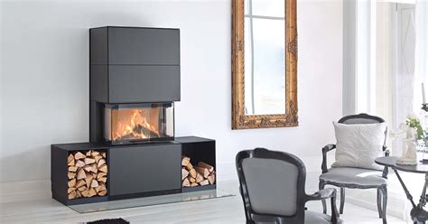 A scandinavian wood stove heats a modern space with an open floorplan. Wood Burning Stove Buyers Guide | Regency Fireplace Products
