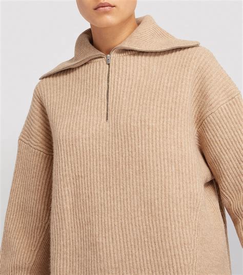 Womens Vince Beige Wool Cashmere Half Zip Sweater Harrods Uk