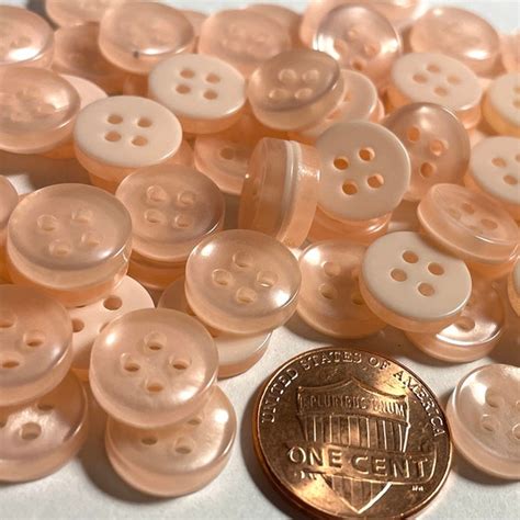 Peach Buttons Etsy