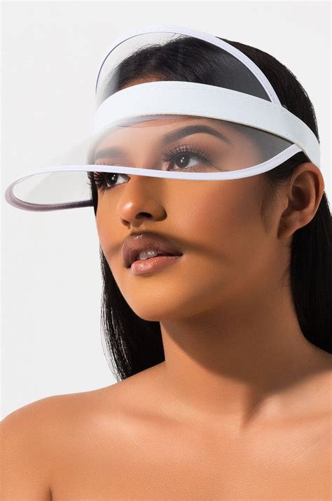 Gather a section of your hair from one side and start making a braid. AKIRA Label Clear PVC Visor in WHITE CLEAR | Hat ...