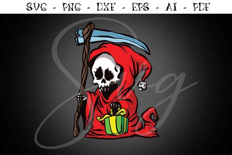 Christmas Grim Reaper Clipart And Vector Graphic By Loutecrea