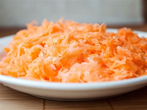Grated Carrots In Bowl Stock Image Image Of Horizontal 131665903
