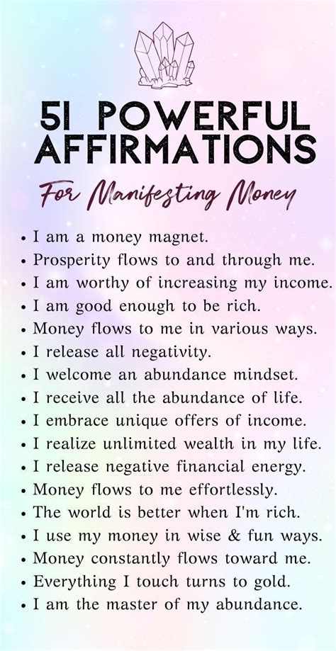 79 Money Affirmations To Manifest Prosperity Wealth And Abundance