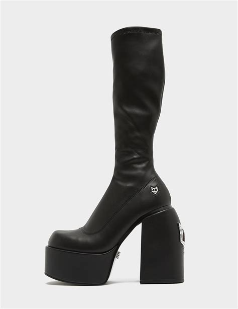 Naked Wolfe Spice Knee High Boots In Black Lyst Australia