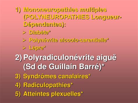 Ppt Mononeuropathies Multiples Polyneuropathies Longueur Dépendantes
