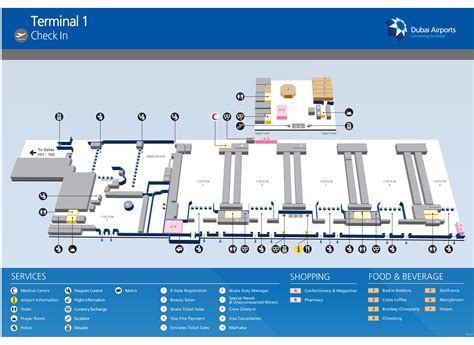 Dubai Airport Map Terminal 1 Map Of Campus