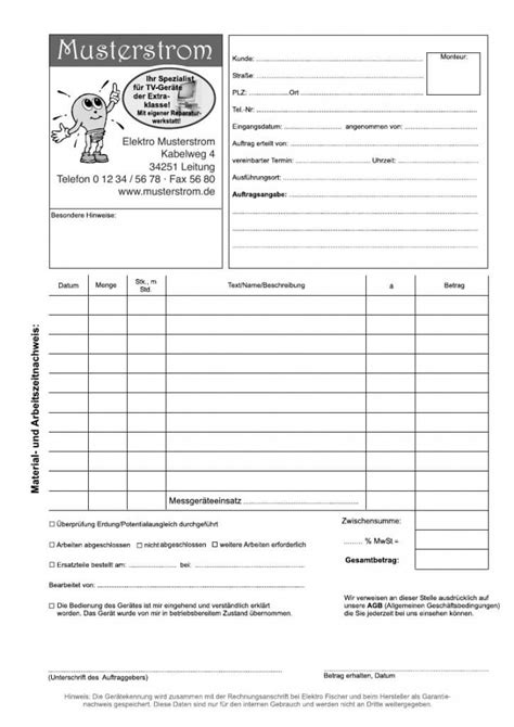 Rapportzettel vorlage pdf gute rapportzettel vorlage abschnitt von rapportzettel vorlage handwerk, quelle: Stundenzettel & Materialschein - Formulare mit Durchschlag ...