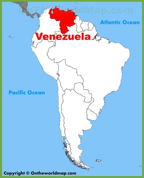 Caracas Venezuela World Map