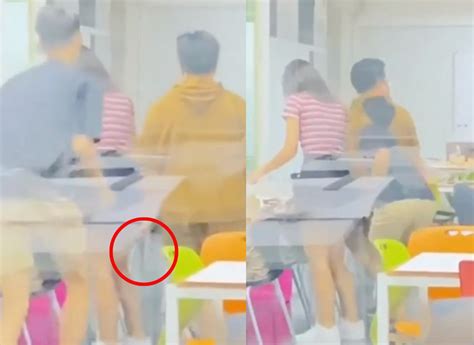 University Babe Kneels In Fear After Getting Caught Taking Upskirt Photos Of Classmate Nestia