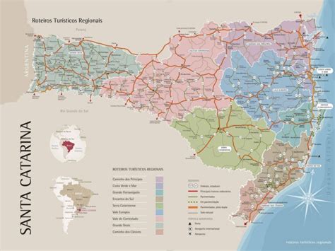 Mapa De Santa Catarina ATUALIZADO WentTrip