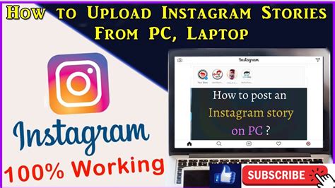 How To Post Story And Photos From Instagram Site On Pc Youtube