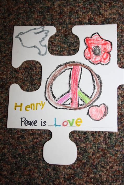 Mrs Russos Grade One Class Puzzle Peace