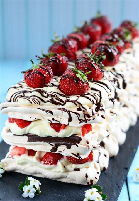 This Simple But Delicious Dessert Of Strawberry And Chocolate Meringue