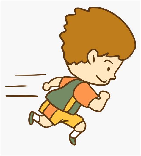 Running Cartoon Jogging Boy Runner Cartoon Child Running Hd Png