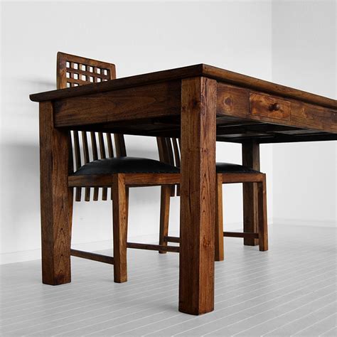 marijan dining table  drawers indoor teak furniture