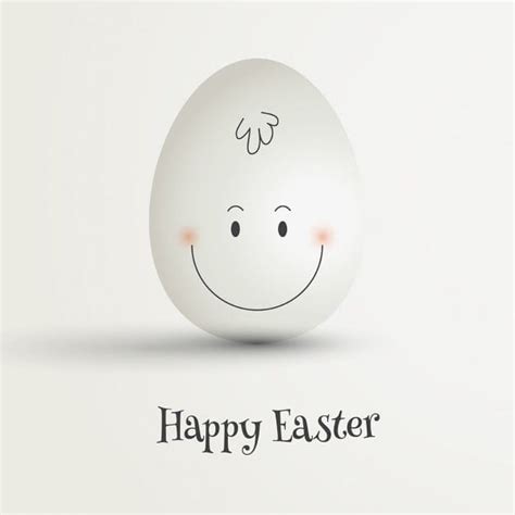 Easter Egg With Hand Drawn Happy Face Eps Vector Uidownload