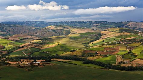 Download, share or upload your own one! Download Wallpaper 1920x1080 fields, plain, landscape, clouds, distance, look, plantations Full ...