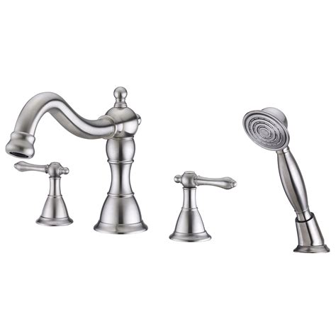 Perfect match with other pieces from dree collection to complete a all mounting hardware and hot/cold waterlines are included. "Prime Collection" Roman Tub Faucet with Hand Shower ...