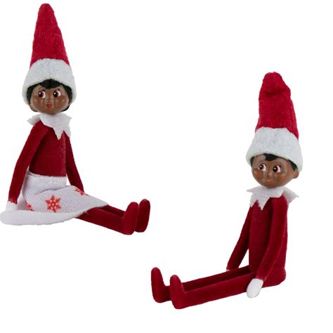Buy Worlds Smallest Elf On The Shelf Bundle Set Of 2 Boy And Girl Dark