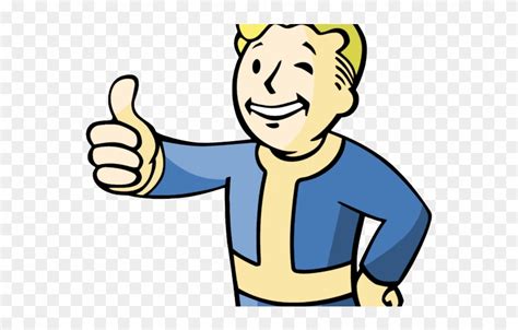 Fallout Clipart Clip Art Vault Boy Thumbs Up  Png Download