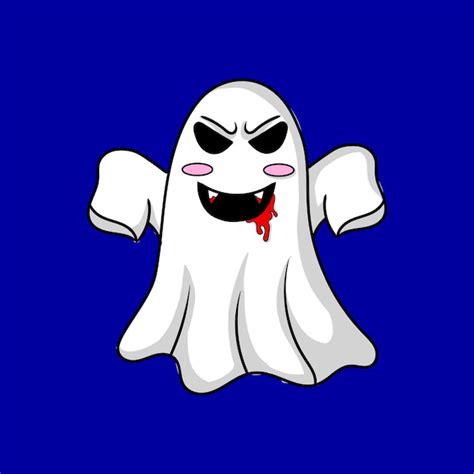 Premium Vector Illustration Art Cute Ghost Character Design