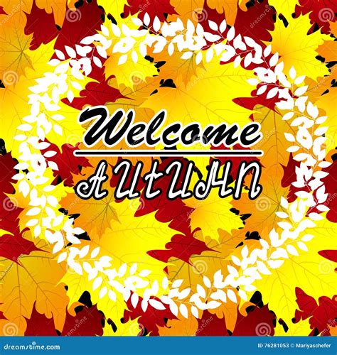 Welcome Autumn Background Autumn Leaves You Can Place Your Text In
