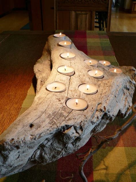 Driftwood Center Piece Driftwood Large Driftwood Candle Etsy