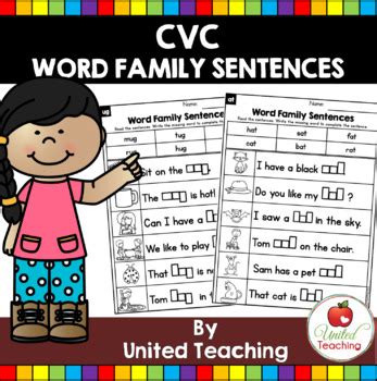 Here are the 'o' cvc words. CVC Word Family Sentences by United Teaching | Teachers Pay Teachers
