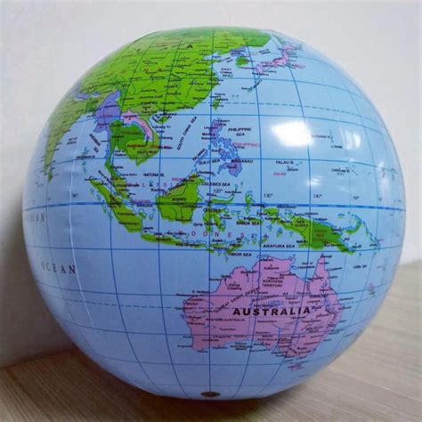 40Cm Şişme Dünya Küre Dünya Haritası Top Eğitim Malzemeleri Toprak