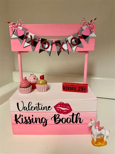 Valentine Kissing Booth Diy Valentines Day Decorations Valentines Diy Valentine Crafts