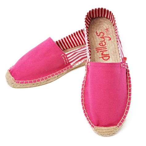 Hot Pink Two Tone Espadrille Drilleys Usa