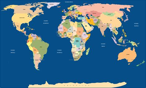 Mapa Mundi Com Os Nomes Dos Países Continentes Países Atual Múndi