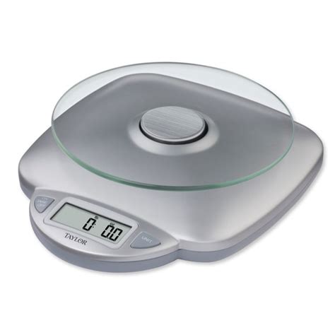 Shop Taylor Silver Glass Digital Kitchen Scale Free Shipping On