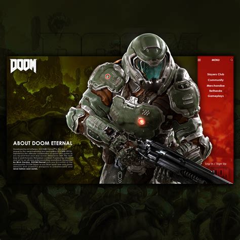 Artstation Doom Eternal Website Concept Ui Design