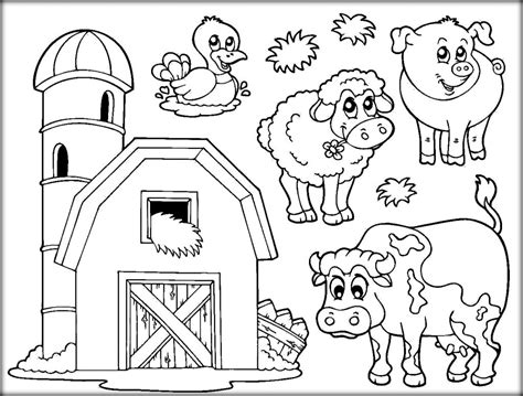 On The Farm Coloring Pages At Getdrawings Free Download