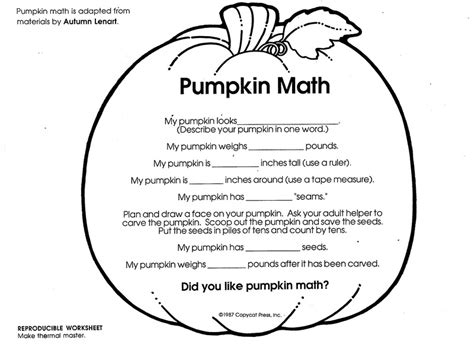 Try to remember, you always have to care for your child with amazing care, compassion and affection to be able to help him learn. ELEMENTARY SCHOOL ENRICHMENT ACTIVITIES: PUMPKIN MATH