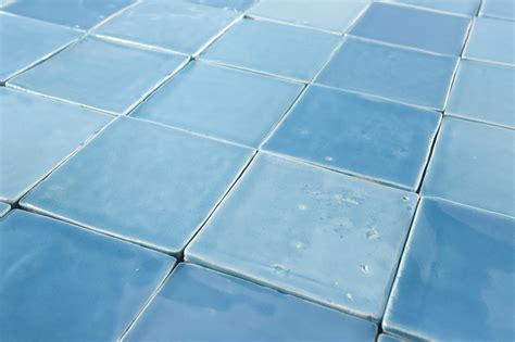 Blend Of Sky Blue Handmade Square Tiles Yz6ag3 1b Veelvlak