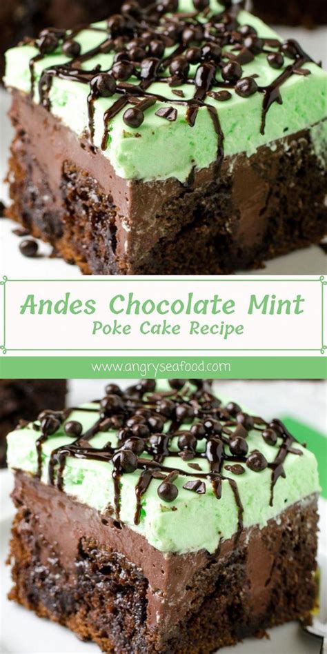 Andes Chocolate Mint Poke Cake Recipe Pokecake Poke Cake Recipes