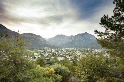 Mountain View Small Town Stock Image Image Of Houses 64267923