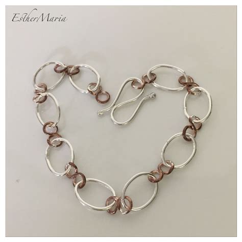 Just for fun, silver and copper bracelet 💖 #esthermaria ...